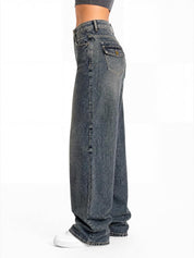 EMMIOL Baggy Jeans for Women High Waisted Womens Wide Leg Jeans Plus Size | Y2K Boyfriends Denim Pants, Casual Loose Wide Leg Jeans, Straight Leg, High Waist, 90s Vintage Baggy Pants with Pockets