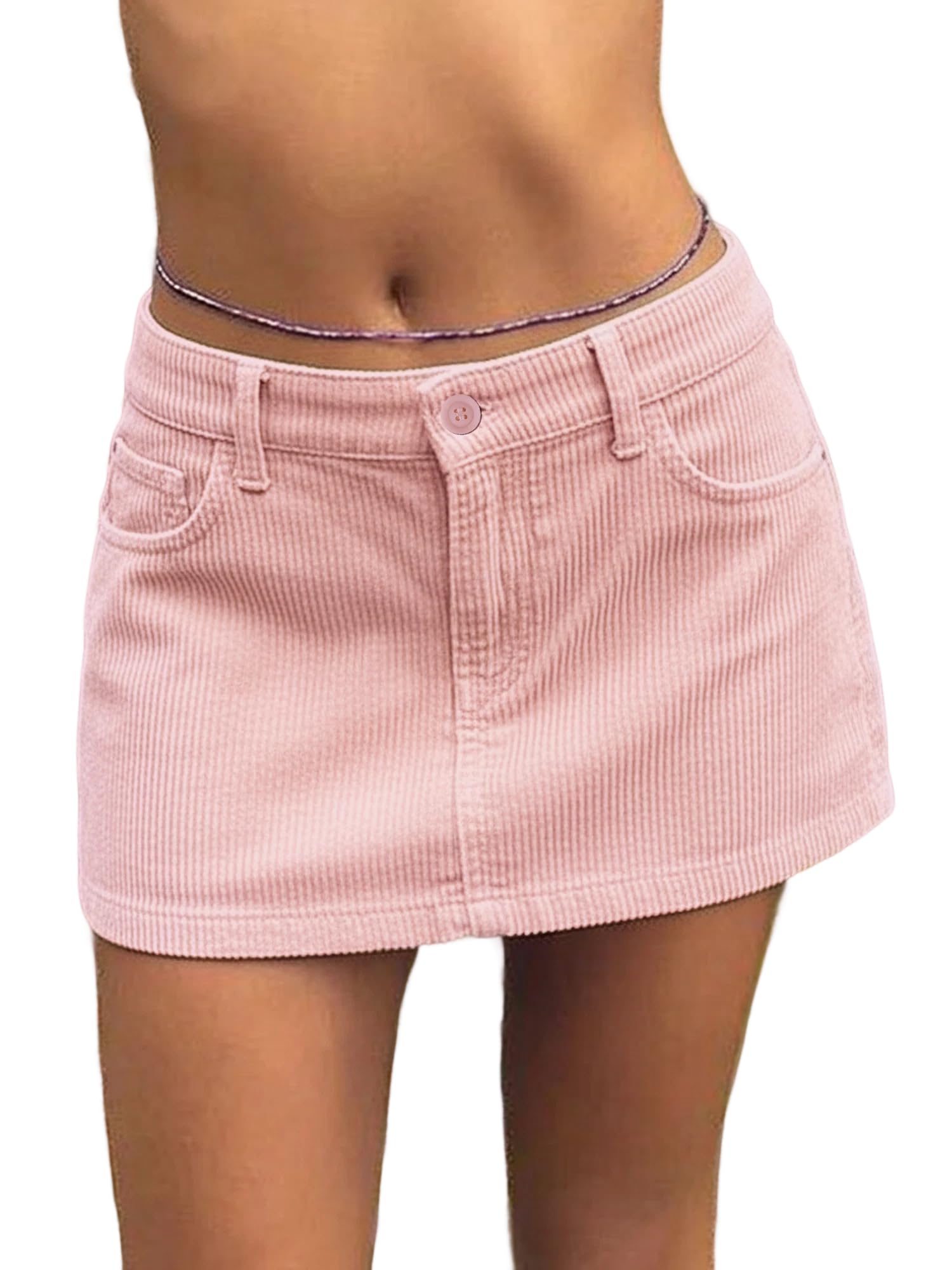 EMMIOL Corduroy Skirts for Women Mid/Low Rised Casual A Line Mini Dress 2026 Trendy Y2k Clothes