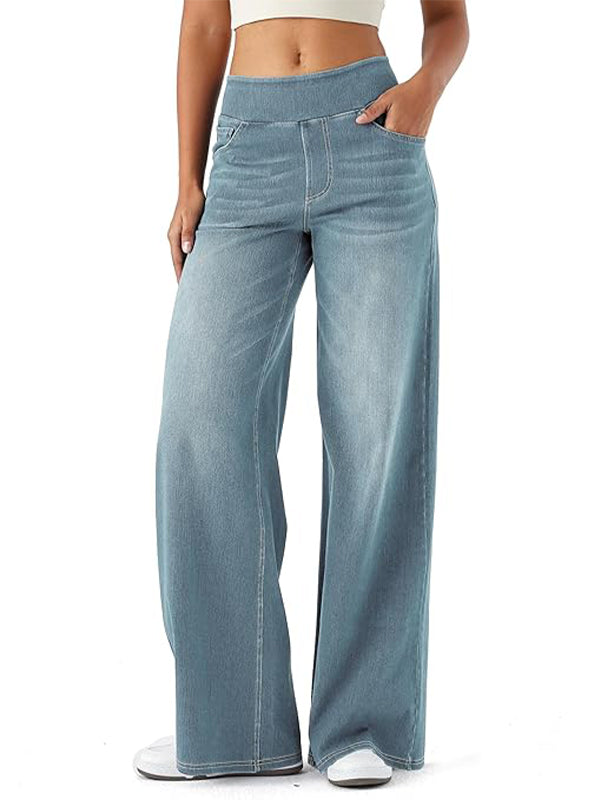 High Waisted Stretchy Denim Pants