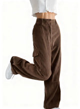 High-Waisted Corduroy Pants