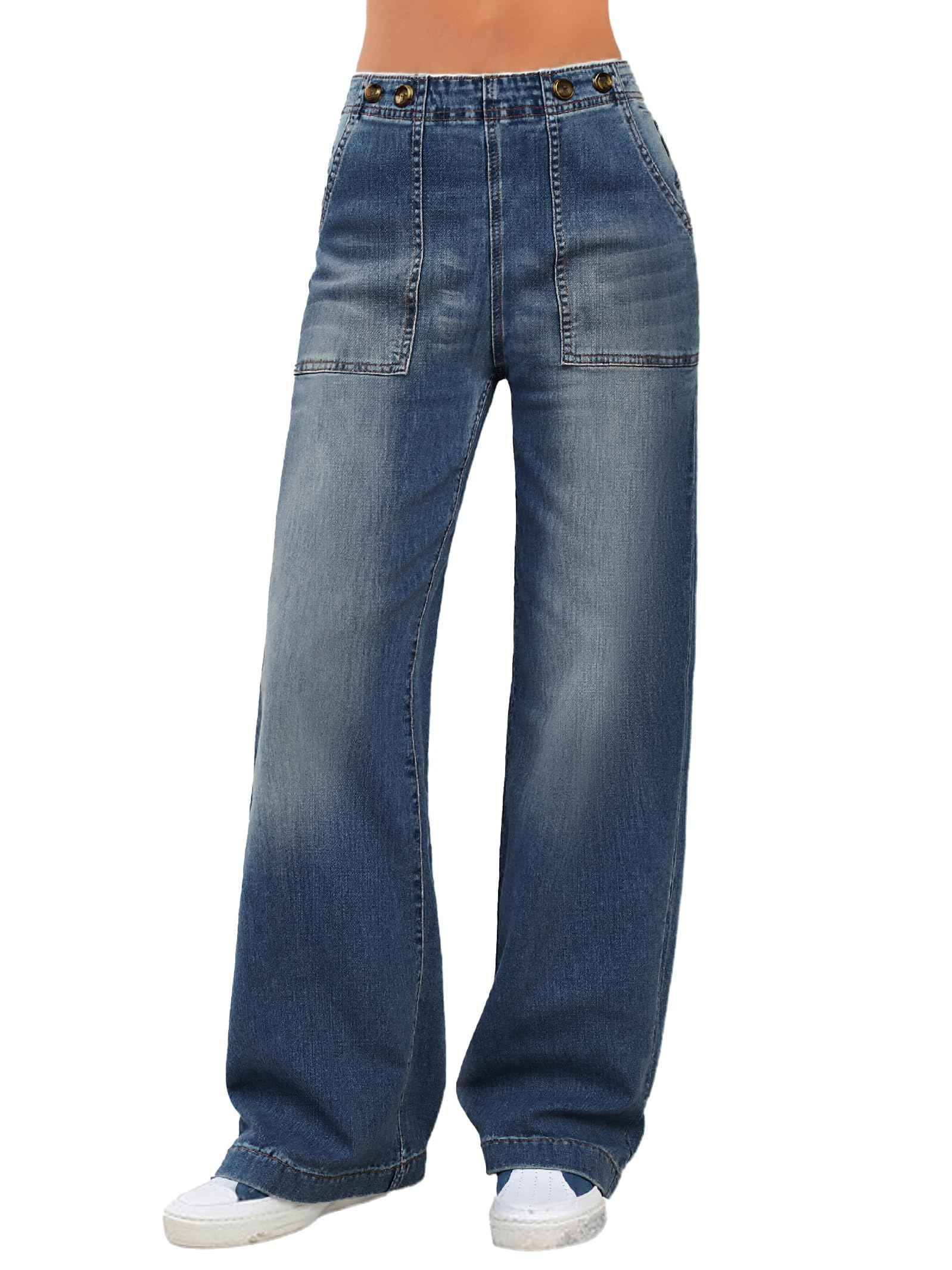 Y2K Mid Rise Boyfriend Baggy Straight Leg Denim Pants