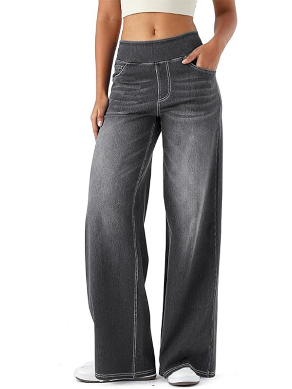 High Waisted Stretchy Denim Pants
