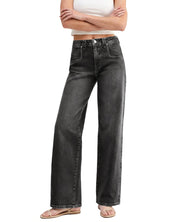 EMMIOL Womens Jeans Straight Leg,Mid-High Rise Baggy Denim Pants,Boyfriend Wide Leg,Loose Fit with Pocket,Runs Small; Size Up