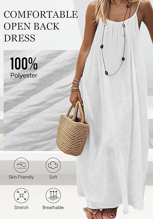 Women's Summer Backless Cami Lounge Dress