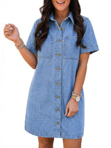 Button Down Denim Dress