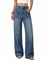 EMMIOL Baggy Jeans Women High Waisted Wide Leg Jeans | Patchwork Pockets,Y2K Boyfriend Denim Pants,Back to School Outfits for women