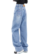 High Waist Streetwear Boyfriend Baggy Wide Leg Denim Pants
