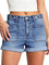 EMMIOL Women Jean Shorts Mid Rise Stretchy Summer Denim Shorts | Adjustable Waist,Cuffed Hem,Jean Shorts with Pockets,Stretch Soft Fabric,Going out,Daily Casual Wear,Back to School