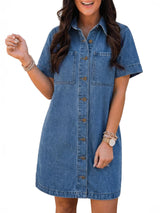 Button Down Denim Dress