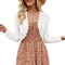 JOKELAMB Women Bolero Shrug Cropped Cardigan 3/4 Sleeve Shrugs for Dresses