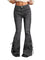 Women Bell Bottom Jeans Stretchy Flare Mid Rise Embroidery Vintage Denim Pants 90s Outfits Y2k Clothes