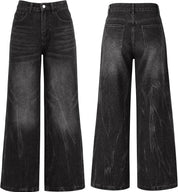 EMMIOL Baggy Jeans Women High Waisted Wide Leg Jeans | Patchwork Pockets,Y2K Boyfriend Denim Pants,Back to School Outfits for women