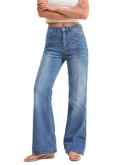 EMMIOL Flare Jeans for Women High Waisted Bootcut Jeans for Women Stretchy Denim Bell Bottom Pants Y2K School Outfits
