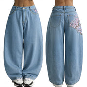 EMMIOL Women Boyfriends Hip Hop 90s Vintage Baggy Jeans Loose Denim Pants Mid Waist Jeans