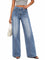 EMMIOL Straight Leg Jeans for Women High Waisted Petite Wide Leg Jeans | Baggy Jeans, Front Seamed, Petite Jeans for Women, Straight Leg, Stretchy Denim Pants with Pockets, High Rise