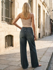 EMMIOL Women Baggy Jeans High Waist Boyfriend Streetwear Vintage Jeans Wide Leg Denim Pants