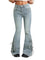 Women Bell Bottom Jeans Stretchy Flare Mid Rise Embroidery Vintage Denim Pants 90s Outfits Y2k Clothes