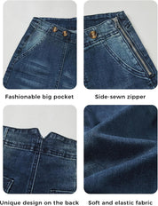 Baggy Jeans Women Straight Leg Mid Rise Boyfriend Wide Leg High Waisted Cute Trendy Y2K Loose Fit Pants Stretchy