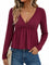 EMMIOL Peplum Tops for Women Long Sleeve Babydoll Tops Cute Y2K Shirts | V Neck with Lace Trim T Shirts, Casual Going Out Top 2026, Fall Trendy, Cute Summer Blouse, Peplum Tops, Stretchy Fabric
