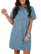 Button Down Denim Dress
