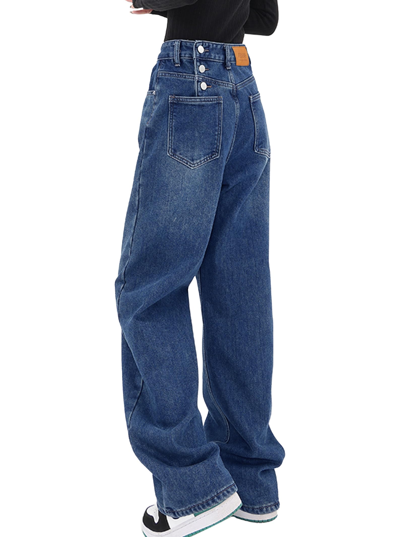 High Waist Streetwear Boyfriend Baggy Wide Leg Denim Pants