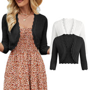 JOKELAMB Women Bolero Shrug Cropped Cardigan 3/4 Sleeve Shrugs for Dresses