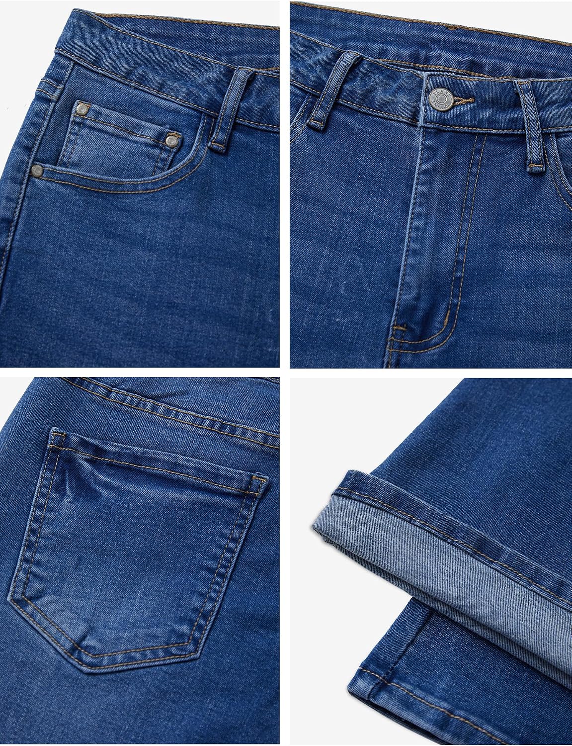 EMMIOL Stretchy Bootcut Jeans for Women High Waisted Womens Flare Jeans | Bell Bottom Jeans for Women, Trendy Y2K Jeans, Ripped Design, Mid High Rise Selection, Retro Denim Pants, Skinny jeans