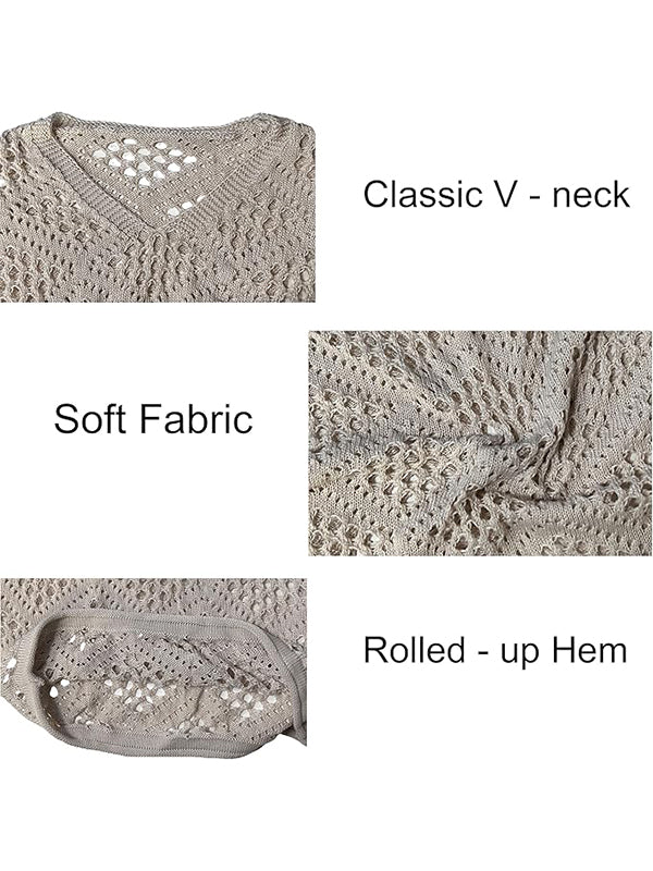 Women's Crochet Top with V-Neck