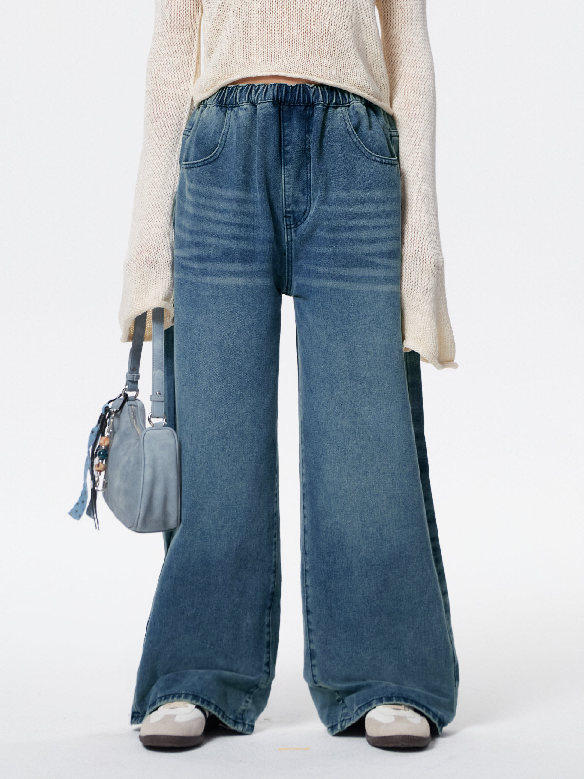 Denim Blue Baggy Boyfriend Jeans