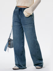 Denim Blue Baggy Boyfriend Jeans