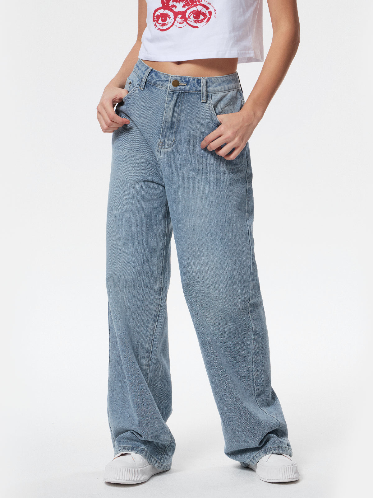 Back Embroidered Baggy Boyfriend Jeans