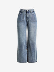 Denim Blue Baggy Boyfriend Jeans
