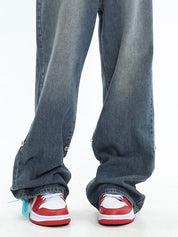 Denim Blue Baggy Boyfriend Jeans