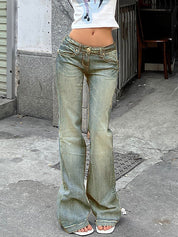 Vintage Denim Y2K Flare Leg Jeans