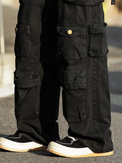 Men's Vintage Pocket Loose Cargo Pants