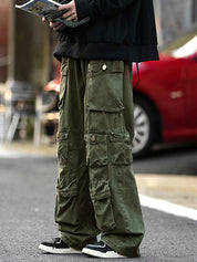 Men's Vintage Pocket Loose Cargo Pants