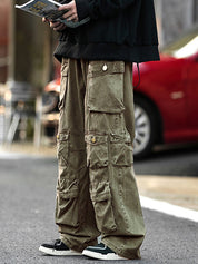 Men's Vintage Pocket Loose Cargo Pants