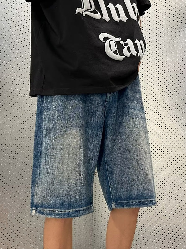 Men's Vintage Wash Denim Shorts