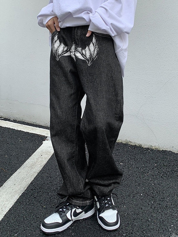 Men's Portrait Print Jeans