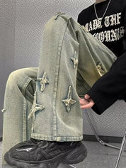 Men's Star Appliqué Jeans