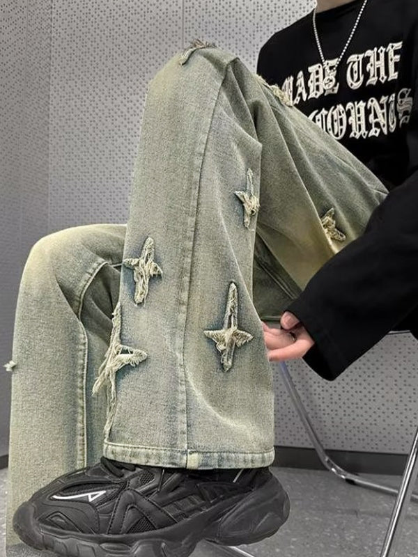 Men's Star Appliqué Jeans
