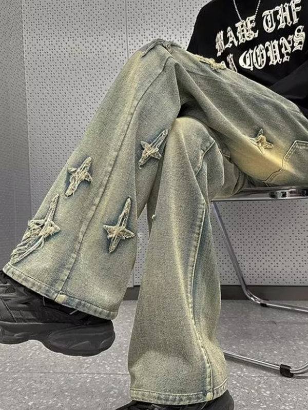 Men's Star Appliqué Jeans