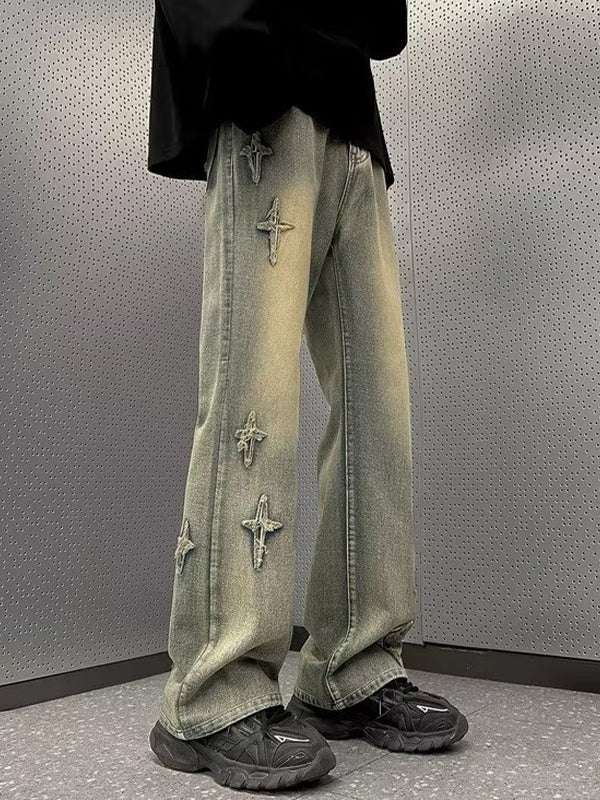 Men's Star Appliqué Jeans