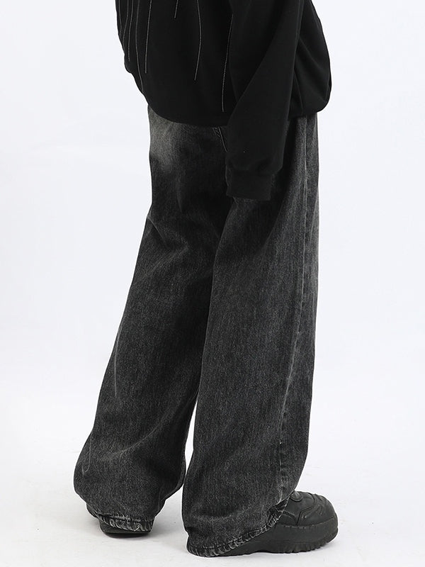 Men's Washed Ombre Loose Jean