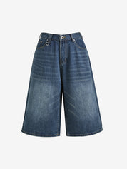 Men's Oversized Cropped Distressed Jean