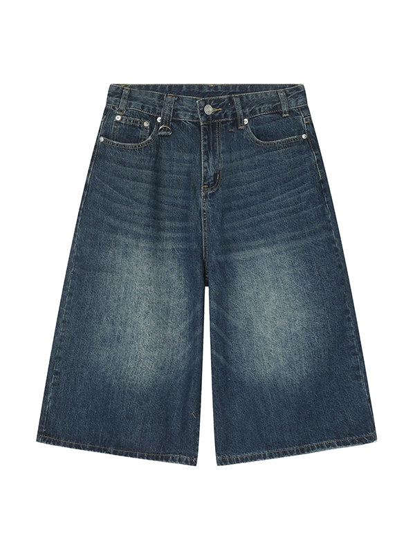 Men's Oversized Cropped Distressed Jean