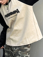 Men's Vintage Print Raglan Loose Long Sleeve Tee