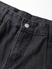 Men's Vintage Ombre Butterfly Print Straight Leg Jeans