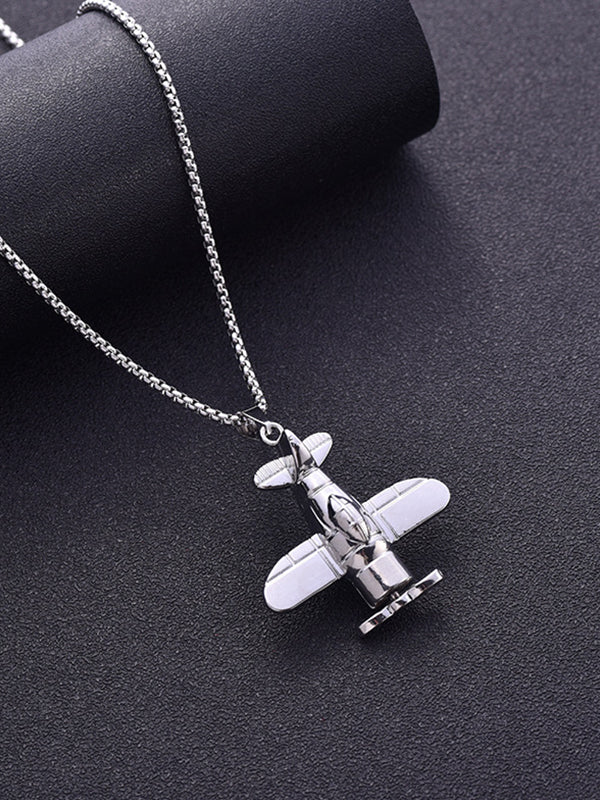 Men's Interesting Plane Pendant Necklace