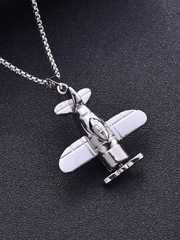 Men's Interesting Plane Pendant Necklace